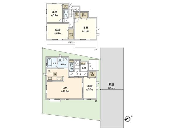 南野川3丁目 新築戸建 1号棟 間取図(平面図) 南野川3丁目 新築戸建 1号棟 間取図(平面図)