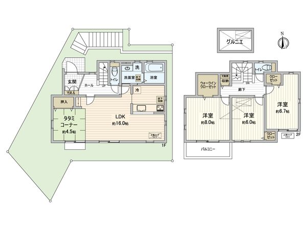 馬絹4丁目 新築戸建 6号棟 間取図(平面図) 馬絹4丁目 新築戸建 6号棟 間取図(平面図)