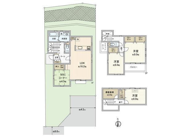 馬絹4丁目 新築戸建 10号棟 間取図(平面図) 馬絹4丁目 新築戸建 10号棟 間取図(平面図)