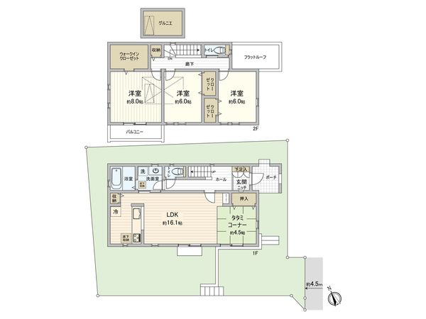 神木本町4丁目 新築戸建 4号棟 間取図(平面図)