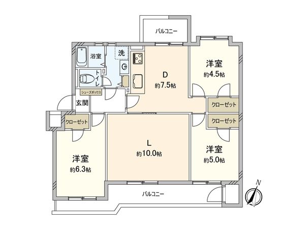 宮前平グリーンハイツ 4号棟 間取図(平面図) 宮前平グリーンハイツ 4号棟 間取図(平面図)