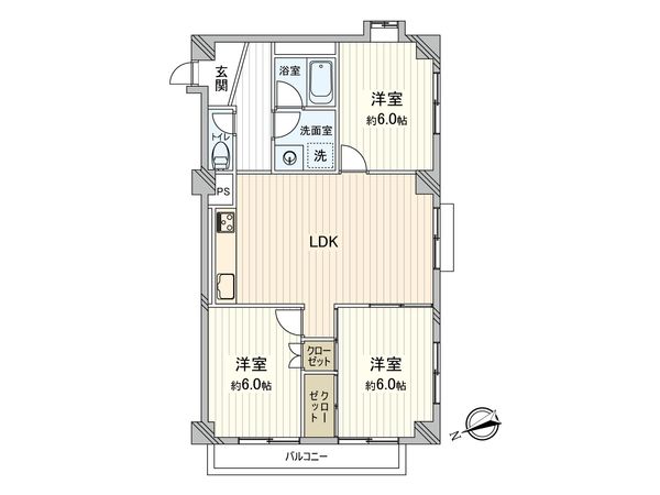 カープ鷺沼 間取図(平面図)