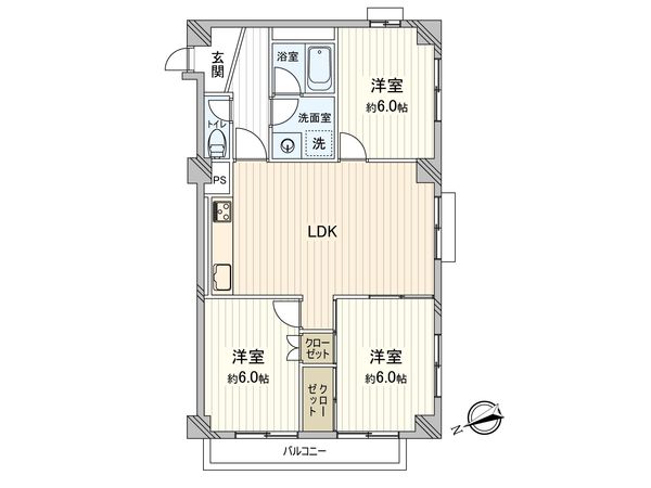 カープ鷺沼 間取図(平面図) カープ鷺沼 間取図(平面図)