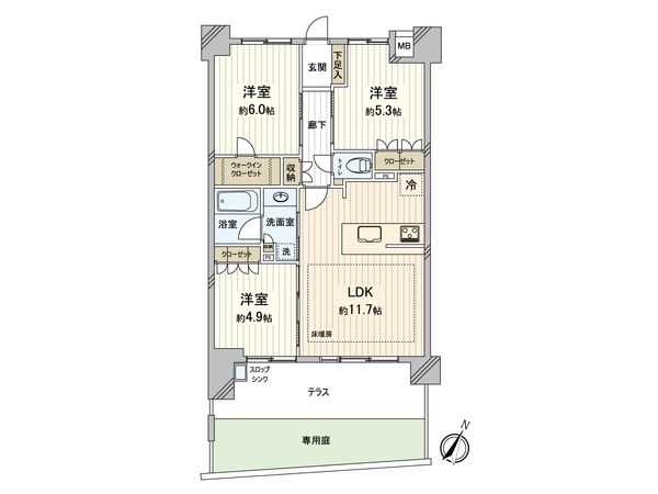 ジェイパレス宮崎台 間取図(平面図) 間取図(平面図)