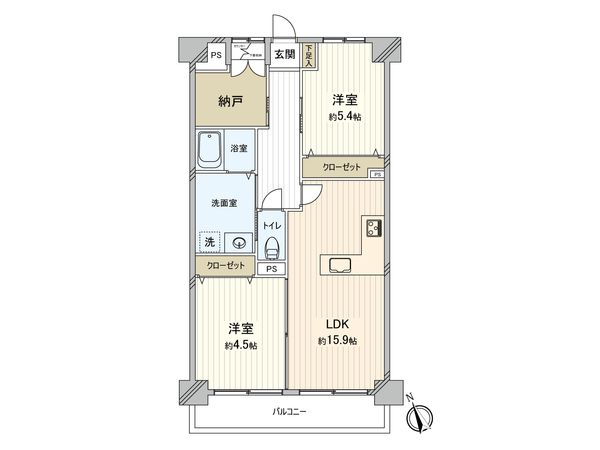 ライオンズマンション鷺沼第5 間取図(平面図) ライオンズマンション鷺沼第5 間取図(平面図)