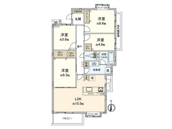 鷺沼ヒルズ 間取図(平面図)