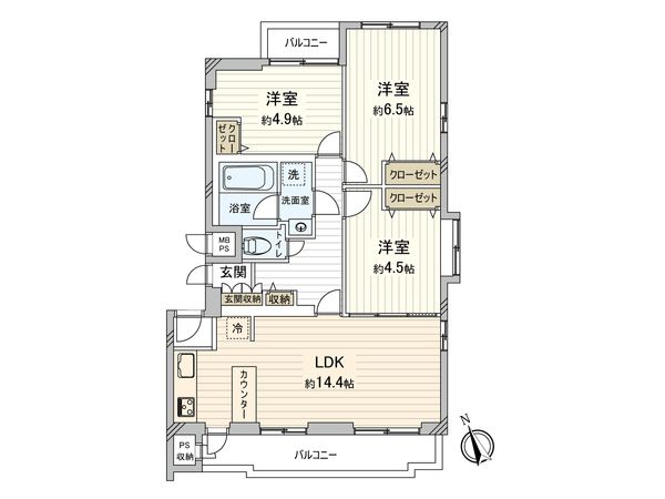 藤和宮崎台コープ 間取図(平面図) 間取図(平面図)