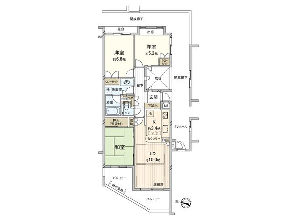 ヒルズ宮前平 間取図(平面図) 間取図(平面図)