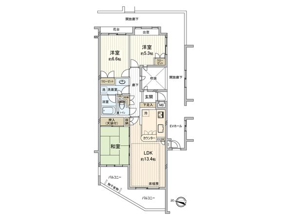 ヒルズ宮前平 間取図(平面図) ヒルズ宮前平 間取図(平面図)