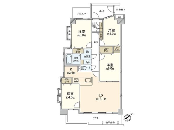 コスモ鷺沼エクセラ 間取図(平面図) コスモ鷺沼エクセラ 間取図(平面図)