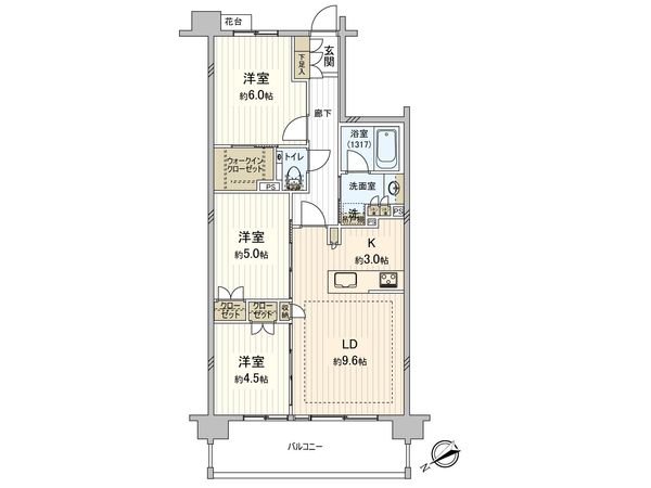 クリオ鷺沼マスターテラス 間取図(平面図) クリオ鷺沼マスターテラス 間取図(平面図)