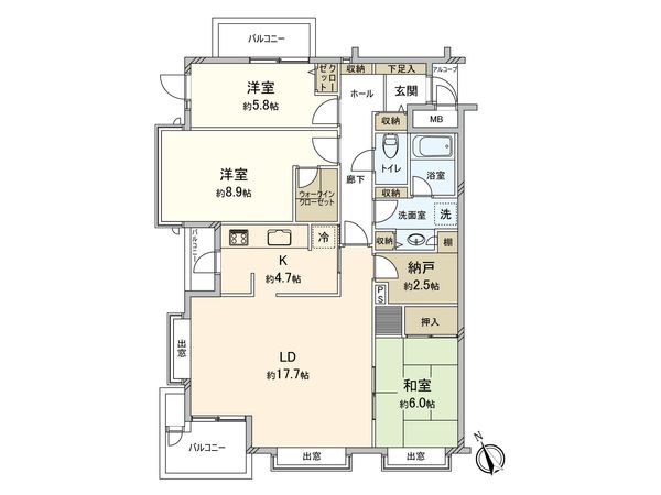 イトーピア鷺沼マンション 間取図(平面図) 間取図(平面図)