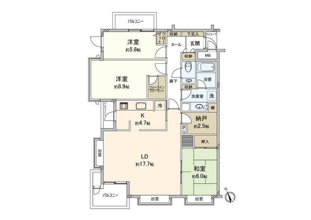 イトーピア鷺沼マンション 間取図(平面図)