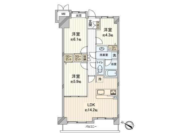 ハイホーム鷺沼東 間取図(平面図) 間取図(平面図)