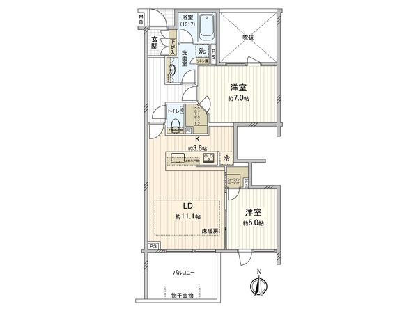 グラン・ブルー鷺沼 間取図(平面図) 間取図(平面図)