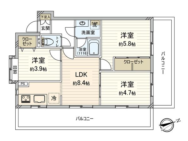 マイキャッスル宮崎台 間取図(平面図)