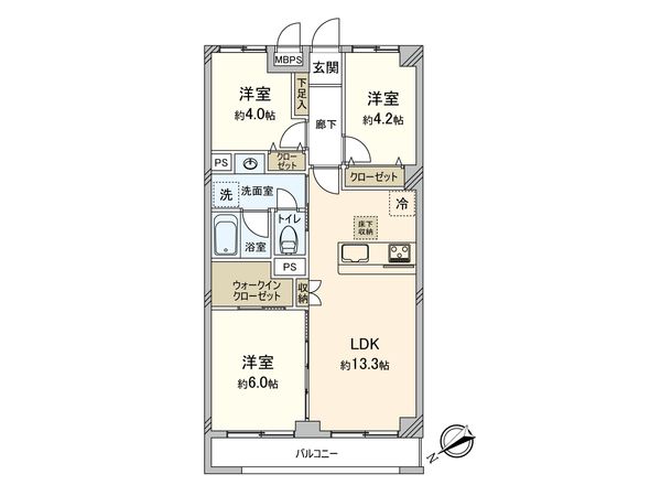 ライオンズマンション宮崎台第3 間取図(平面図)