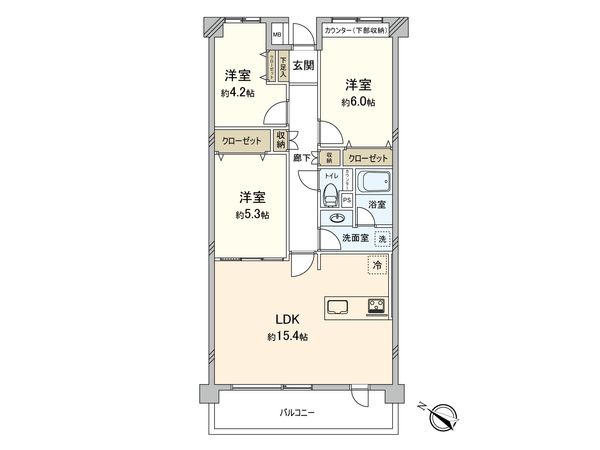 鷺沼パーク・ホームズサウスコート 間取図(平面図) 間取図(平面図)