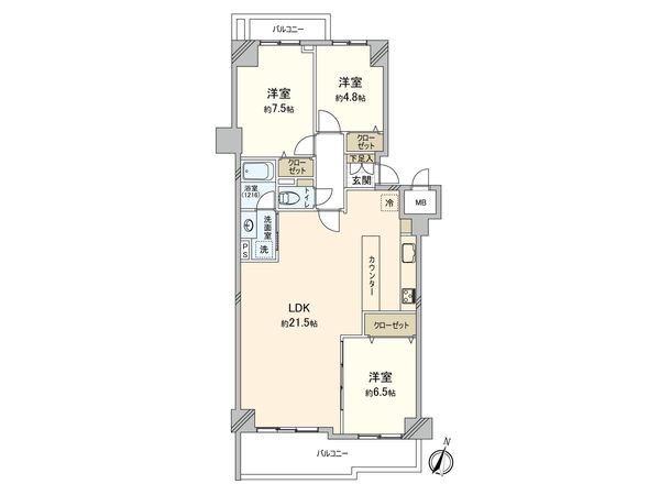 コスモ宮前平 間取図(平面図) 間取図(平面図)
