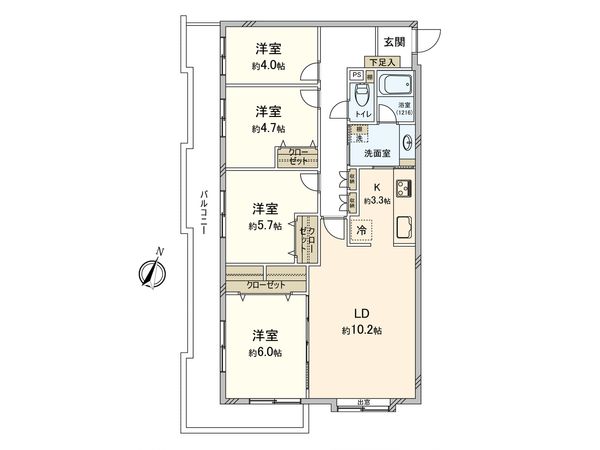 鷺沼東パーク・ホームズ 間取図(平面図)