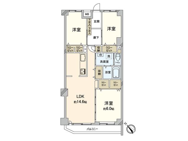 ルミネ鷺沼第2 間取図(平面図)
