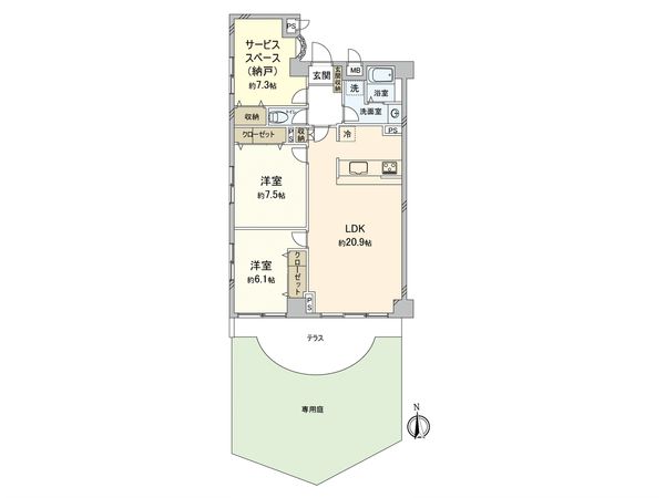ベルフォーレ宮前平 間取図(平面図)