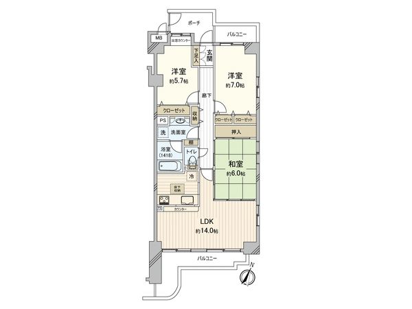 ハイホーム鷺沼東 間取図(平面図)