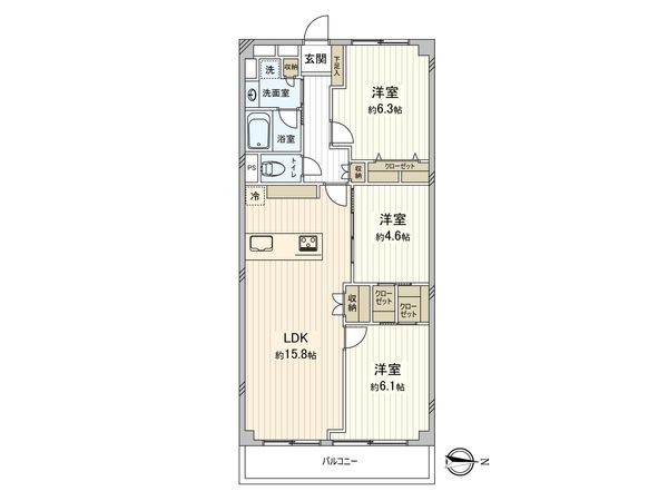 鷺沼ハイデンス 間取図(平面図) 間取図(平面図)