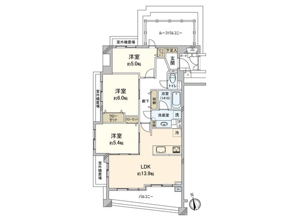 ラヴィドール宮前平 間取図(平面図) ラヴィドール宮前平 間取図(平面図)