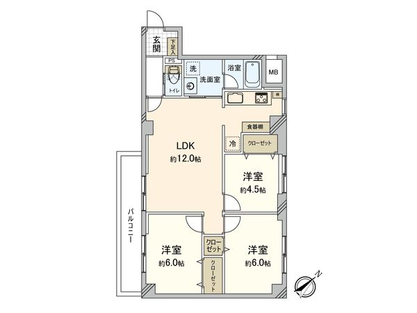 宮前平コリーナ 間取図(平面図) 間取図(平面図)