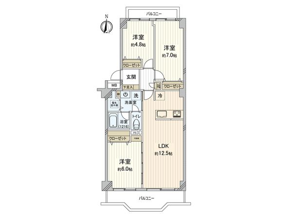 鷺沼東ロイヤルマンション 間取図(平面図)