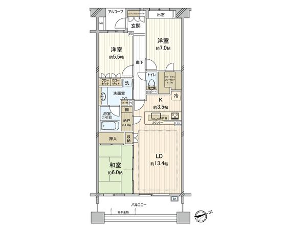 グランノア宮前平 間取図(平面図)