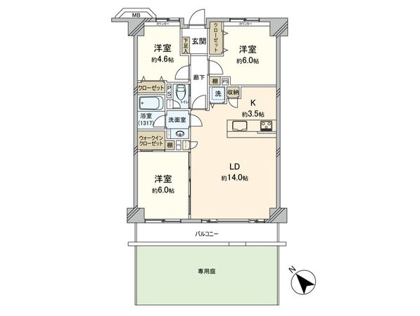 鷺沼ハウス 間取図(平面図)
