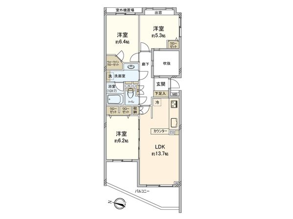 ヒルズ宮前平 間取図(平面図)