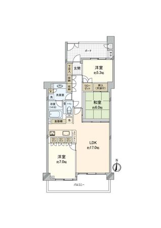 サンクタス鷺沼プライベートヒル 間取図(平面図)