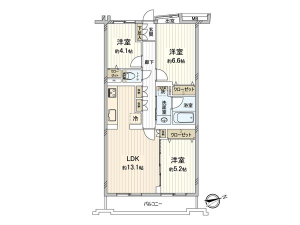 エクセラージュ宮前平 間取図(平面図) エクセラージュ宮前平 間取図(平面図)