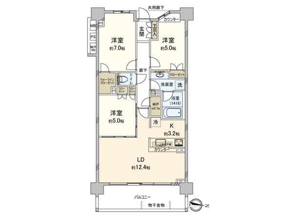 シティテラス横浜つづきの丘 A棟 間取図(平面図) シティテラス横浜つづきの丘 A棟 間取図(平面図)