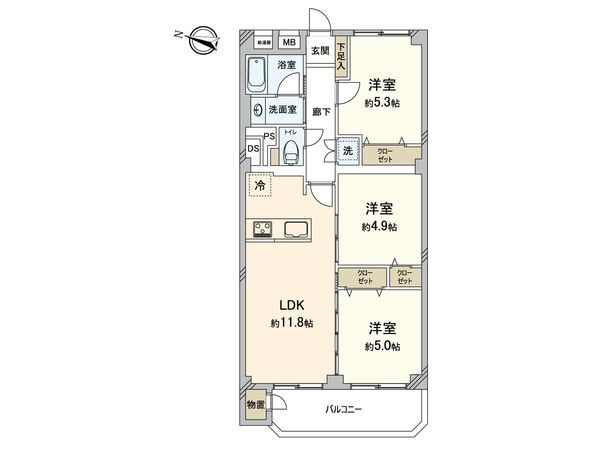 第2ウインザーハイム鷺沼 間取図(平面図) 間取図(平面図)