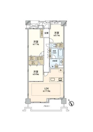 ヒルハイツ宮前平ウエスト 間取図(平面図)