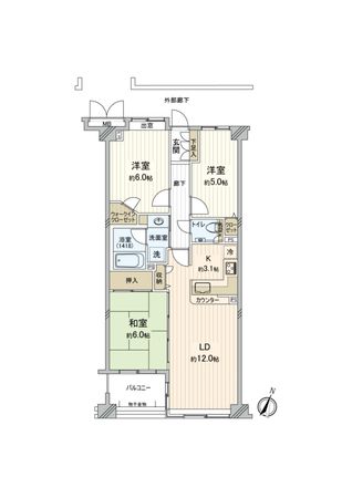 ラティール鷺沼 間取図(平面図) ラティール鷺沼 間取図(平面図)