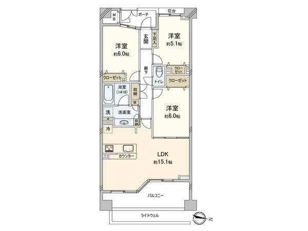 クレッセント宮前平 間取図(平面図) クレッセント宮前平 間取図(平面図)