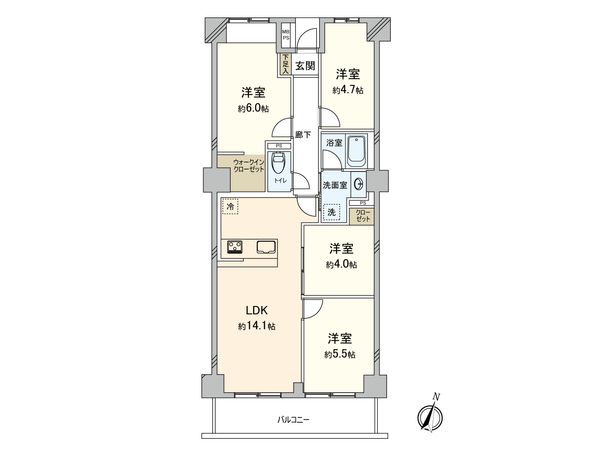 エクセル宮前平 間取図(平面図)
