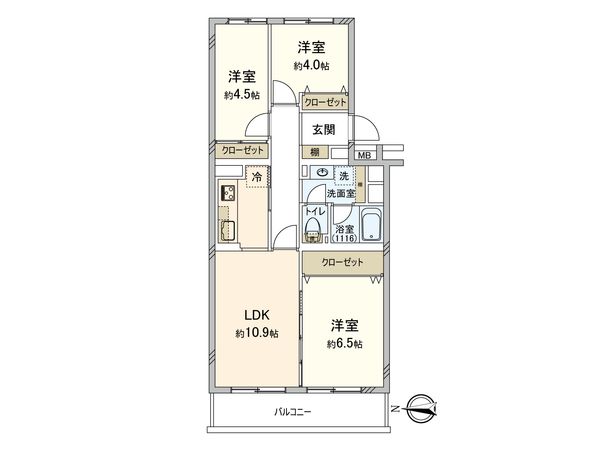 宮崎台スカイハイツ 間取図(平面図)