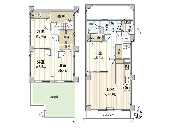 ニューウェルテラス宮前平 C棟 間取図(平面図)