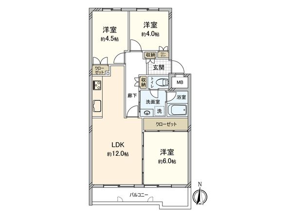 カルム宮崎台 間取図(平面図) カルム宮崎台 間取図(平面図)