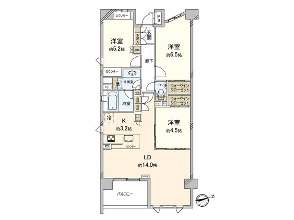 マストレジデンス宮前平 間取図(平面図)
