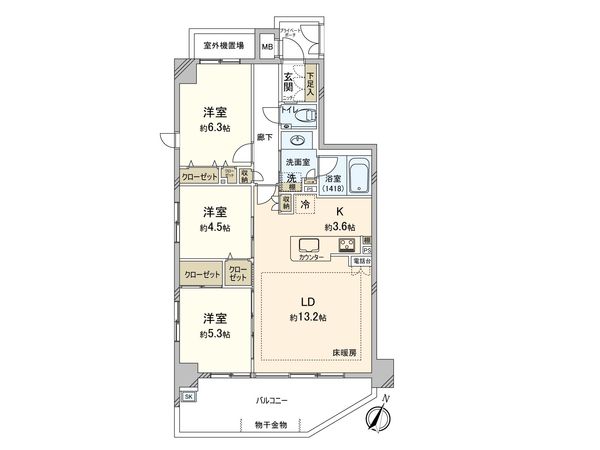 ポレスター宮前平 間取図(平面図) ポレスター宮前平 間取図(平面図)