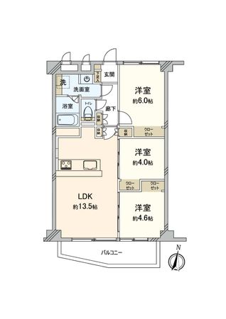 ウィンザーハイム宮前平第1 間取図(平面図) ウィンザーハイム宮前平第1 間取図(平面図)
