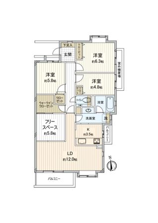 鷺沼ヒルズ 間取図(平面図) 鷺沼ヒルズ 間取図(平面図)