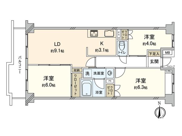 藤和シティコープ宮前平Ⅱ 間取図(平面図) 藤和シティコープ宮前平Ⅱ 間取図(平面図)